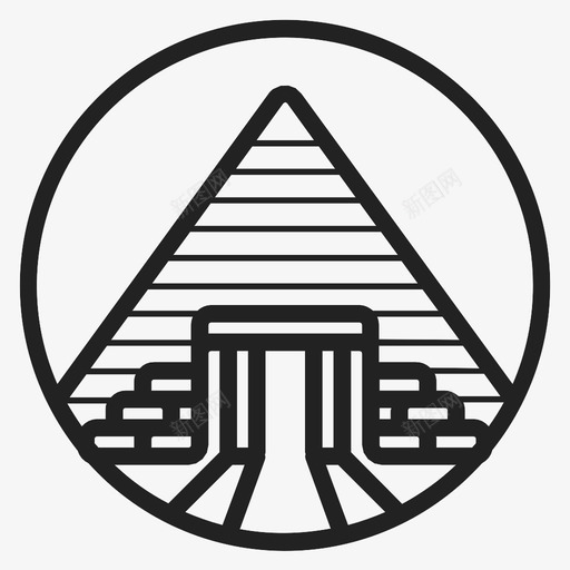 吉萨埃及金字塔图标svg_新图网 https://ixintu.com 世界奇观 吉萨 埃及 旅游 金字塔