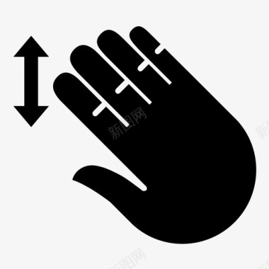 五个手指拖动应用程序多媒体图标图标