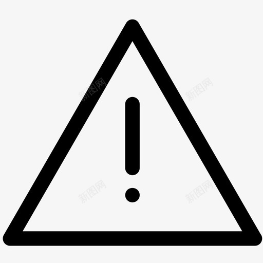 提醒警告三角形图标svg_新图网 https://ixintu.com 三角形 提醒 数字设计大纲 警告