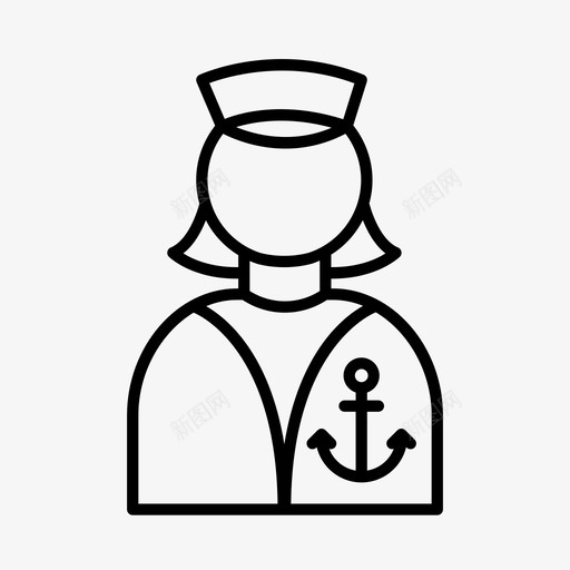 船长航海海军图标svg_新图网 https://ixintu.com 水手 海上 海军 航海 船长
