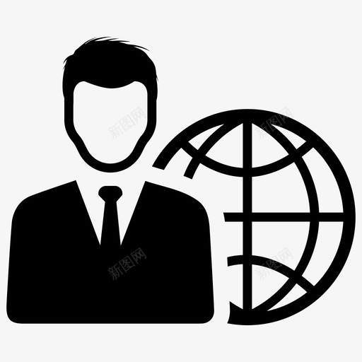 全球业务通信网络图标svg_新图网 https://ixintu.com 全球业务 网络 通信