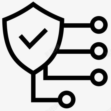 保护网复选标记数据保护图标图标