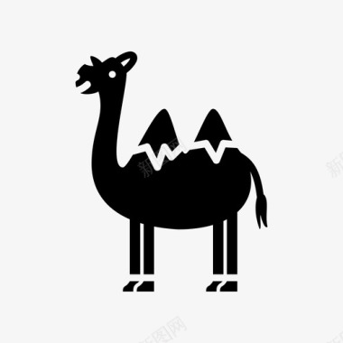 骆驼动物沙漠图标图标