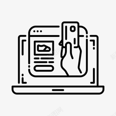 网上购物电子商务支付图标图标