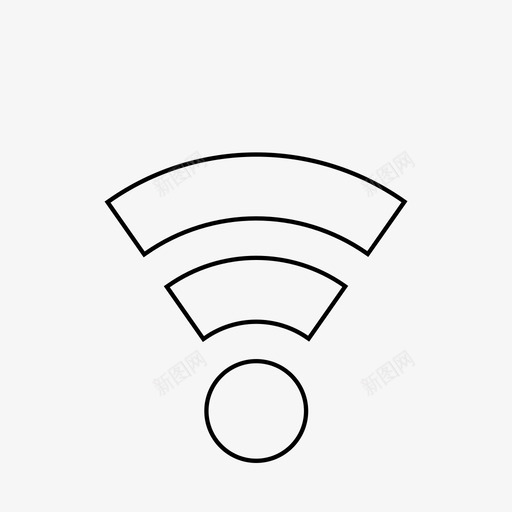 网络中等信号无信号图标svg_新图网 https://ixintu.com wifi 中等信号 无信号 网络