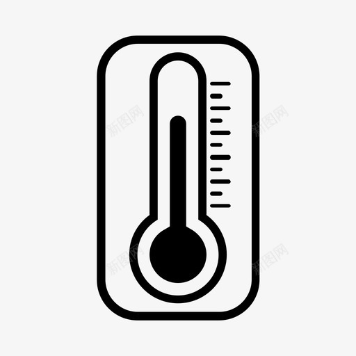 温度计测温仪图标svg_新图网 https://ixintu.com 探热器 测温仪 温度计