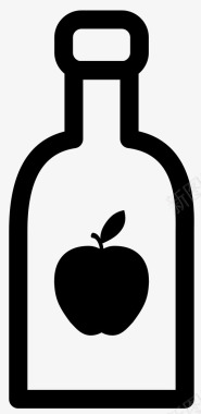 苹果汁饮料瓶子图标图标