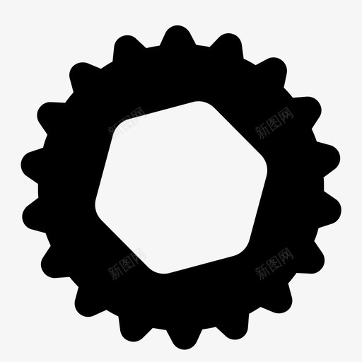 齿轮经济工业图标svg_新图网 https://ixintu.com 工业 机器 标准 生产力 经济 齿轮