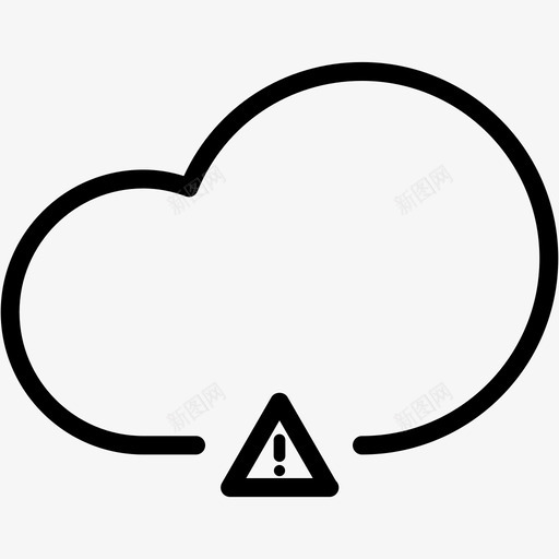 云警报箭头数据图标svg_新图网 https://ixintu.com 云服务器网络1 云警报 信息 数据 箭头