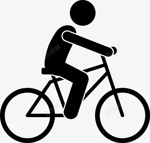 骑自行车休闲娱乐户外休闲活动图标svg_新图网 https://ixintu.com 休闲娱乐户外休闲活动 骑自行车