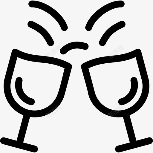 干杯酒酒吧图标svg_新图网 https://ixintu.com 啤酒 干杯 派对 酒 酒吧 酒吧酒吧酒吧轮廓风格 酒杯