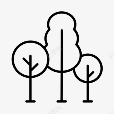 树木景观苗圃图标图标
