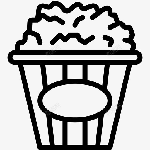 爆米花盒子食物图标svg_新图网 https://ixintu.com 爆米花 电影 盒子 零食 食品和饮料概述 食物