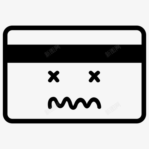 死亡信用卡借记卡表情符号图标svg_新图网 https://ixintu.com 借记卡 工作 支付 死亡信用卡 表情符号