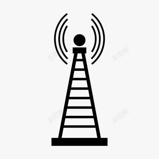 电话天线通信信号图标svg_新图网 https://ixintu.com 信号 塔 技术 电话天线 通信