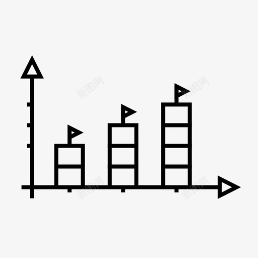 条形图市场营销进度图标svg_新图网 https://ixintu.com 市场营销 报告 条形图 网络 进度