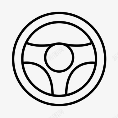 车轮汽车公路旅行图标图标
