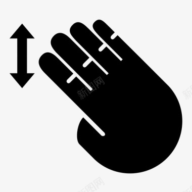四个手指拖动应用程序多媒体图标图标
