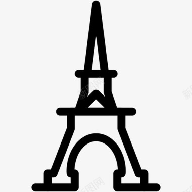 埃菲尔铁塔法国地标图标图标
