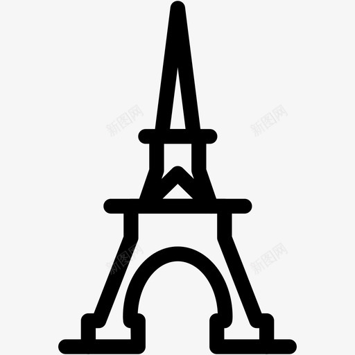 埃菲尔铁塔法国地标图标svg_新图网 https://ixintu.com 地标 埃菲尔铁塔 巴黎 建筑 法国