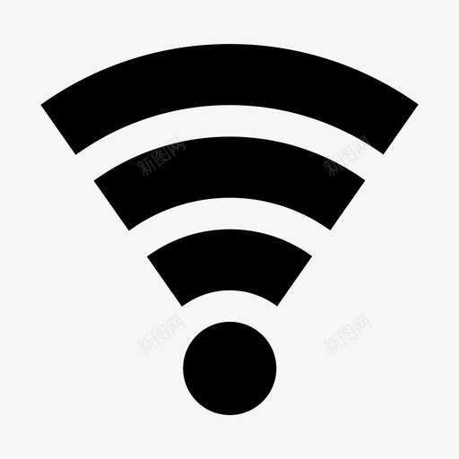 网络全信号高信号图标svg_新图网 https://ixintu.com wifi 全信号 网络 高信号