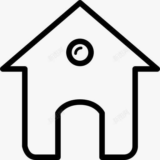 带窗的房子网络优雅的界面图标svg_新图网 https://ixintu.com 优雅的界面 带窗的房子 网络