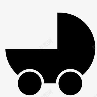 婴儿车童车图标图标