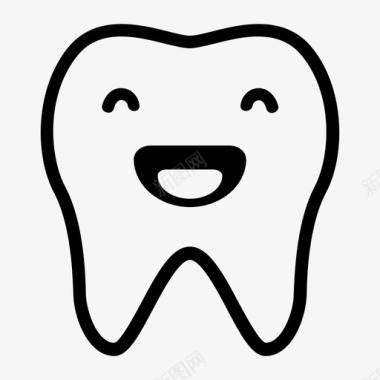 笑牙牙齿表情图标图标