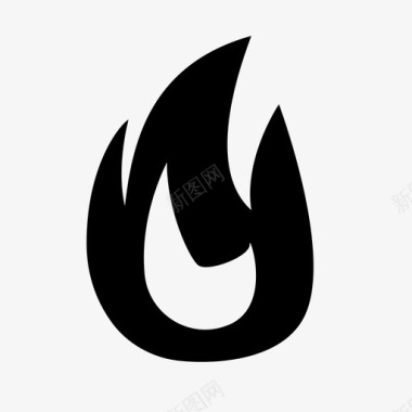 热的火的火焰的图标图标
