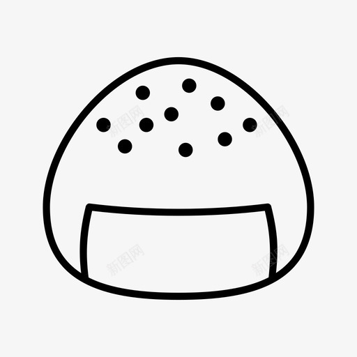 onigiri料理食物图标svg_新图网 https://ixintu.com onigiri 料理 日式 米饭 食物 餐食