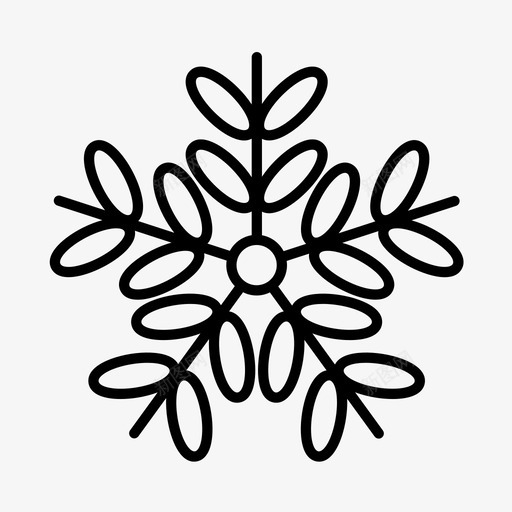 雪花圣诞节霜冻图标svg_新图网 https://ixintu.com 冬天 圣诞节 圣诞装饰 雪花 霜冻