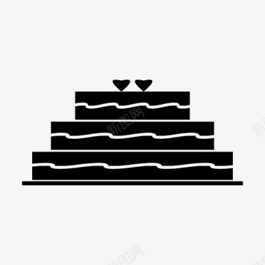 结婚蛋糕结婚纪念日图标图标