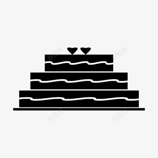 结婚蛋糕结婚纪念日图标svg_新图网 https://ixintu.com  金婚纪念 结婚纪念日 结婚蛋糕 金婚纪念