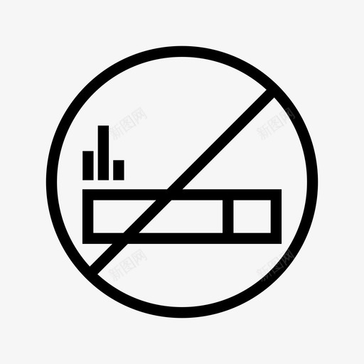 禁止吸烟酒店线路图标svg_新图网 https://ixintu.com 禁止吸烟 线路 酒店