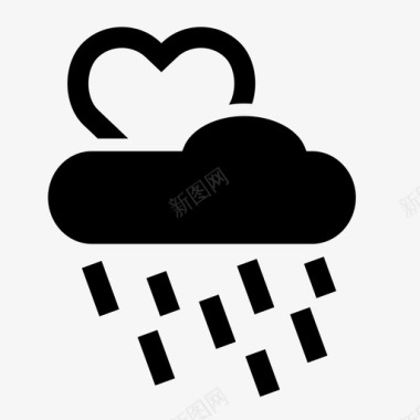 下雨的心坏心情伤心图标图标