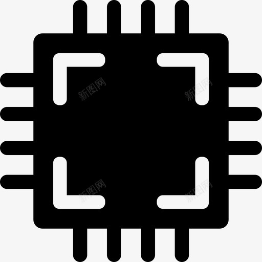 芯片计算机科学图标svg_新图网 https://ixintu.com 科学 芯片 计算机