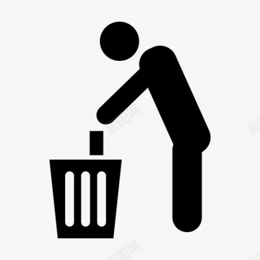 扔垃圾垃圾回收站图标图标