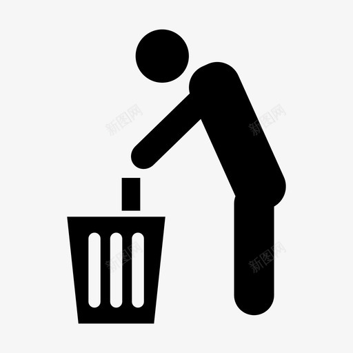 扔垃圾垃圾回收站图标svg_新图网 https://ixintu.com 回收站 垃圾 垃圾桶 扔垃圾