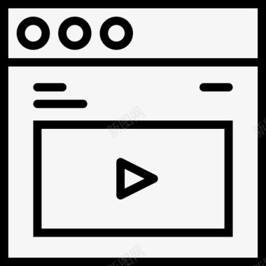 视频内容应用程序文章图标图标
