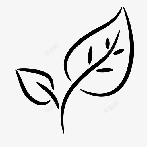 植物叶子植物生长图标svg_新图网 https://ixintu.com 发芽 叶子 植物 植物生长 环境