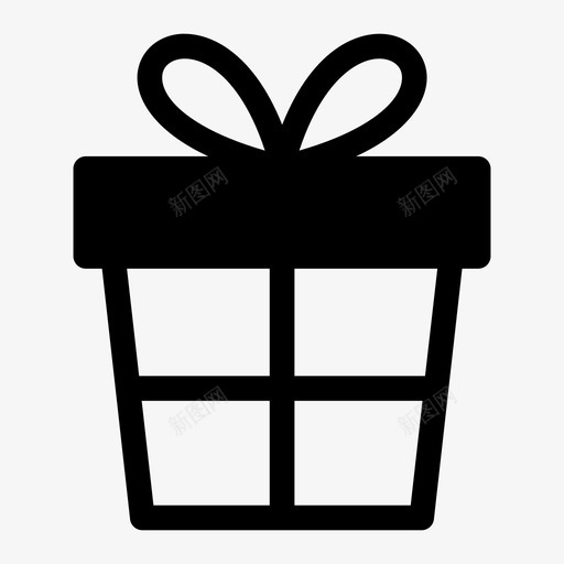 礼物生日礼物盒子图标svg_新图网 https://ixintu.com 惊喜 生日礼物 盒子 礼物
