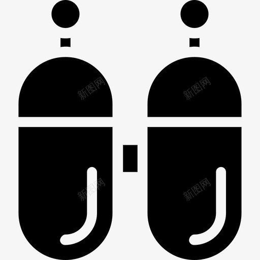 氧气瓶小马瓶水肺瓶图标svg_新图网 https://ixintu.com 小马瓶 氧气瓶 水肺瓶 钢瓶字形图标
