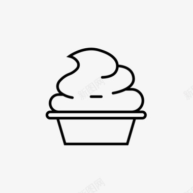 冰淇淋杯甜点食物图标图标