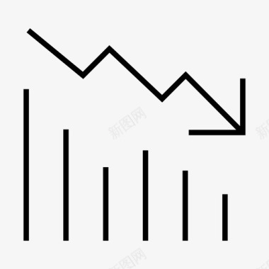 看跌下跌报告图标图标