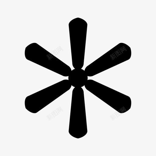 风扇空调电动图标svg_新图网 https://ixintu.com 旋转 标志 电动 空调 风扇