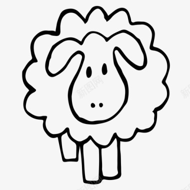 绵羊动物自然图标图标