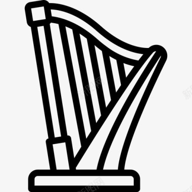 竖琴乐器音乐图标图标