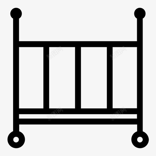 婴儿床床儿童床图标svg_新图网 https://ixintu.com 儿童床 婴儿床 床