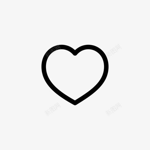 心脏线条图标svg_新图网 https://ixintu.com 心脏 线条图标