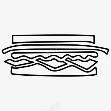 三明治面包吃图标图标